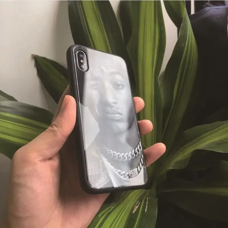 

OUTMIX Jaden Smith Luxury Tempered Glass Case Phone Back Cover Case Shell For iPhone X 10 XS max XR 6S 6 7 8 Plus Coque Caso