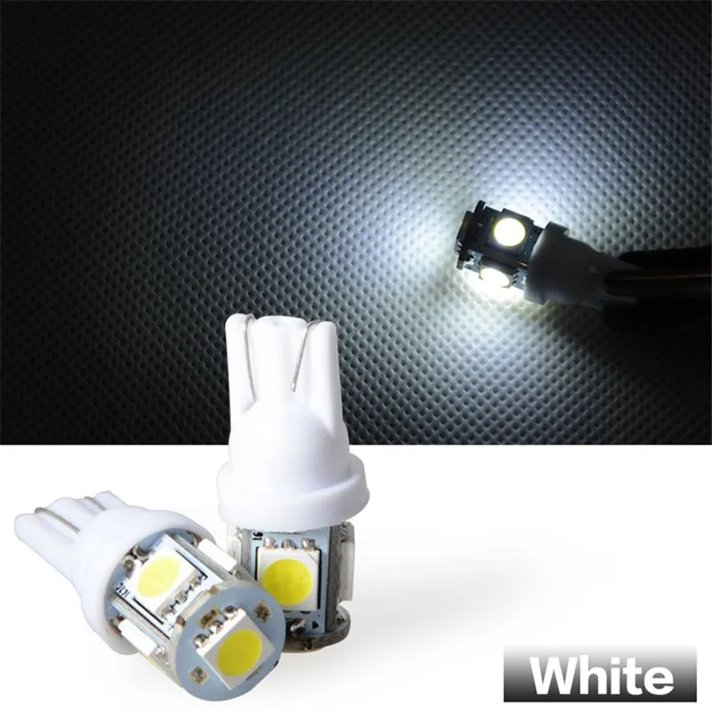 2PCS Wholesale Auto Led Lights T10 5SMD 5050 Auto Led Lights T10 Led Car Lights 5smd  Xenon LED Side Light Wedge Bulb16