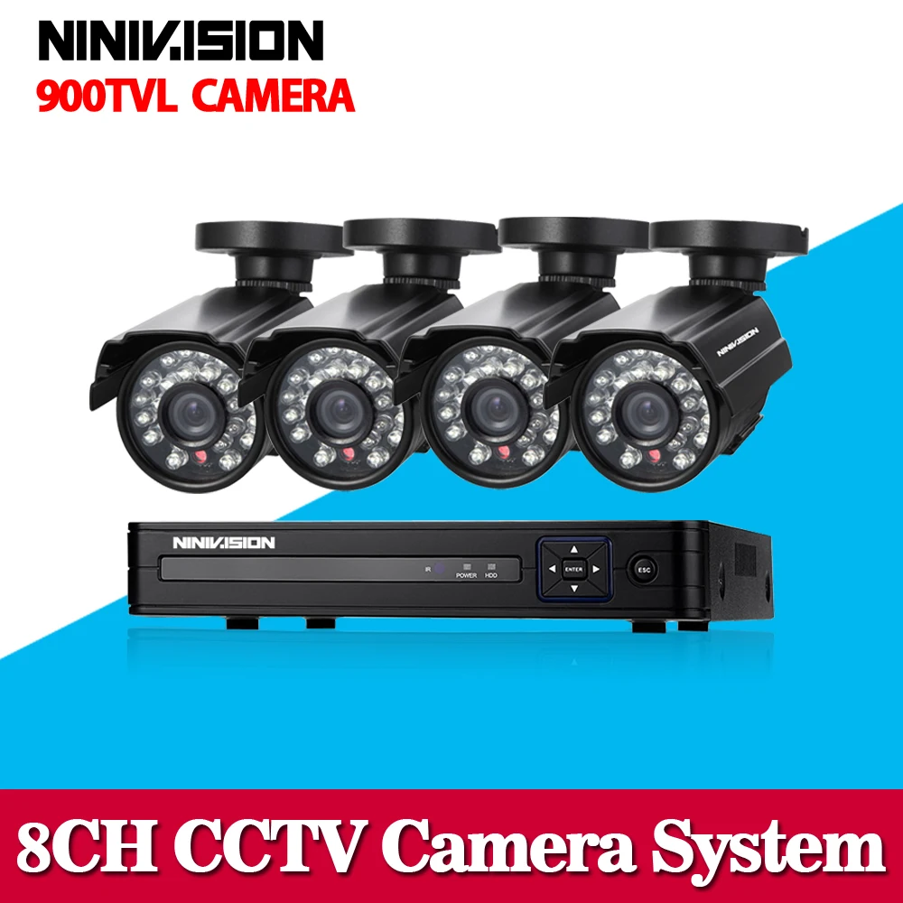 8ch 4 channel cctv DVR 1080p 4ch AHD 1080P 720P 960H dvr 4pcs IR 900tvl indoor outdoor security camera system cctv dvr kit HDMI