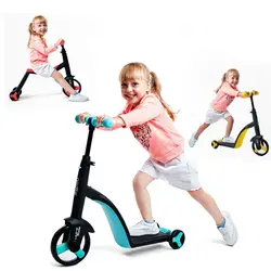 Конверсия детский трехколесный скутер кататься на велосипеде открытый трехколесный велосипед Детские 3 в 1 Баланс Велосипед ездить на