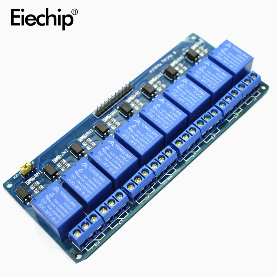 8 канальное релейное реле Φ 5V модуль для arduino контрольная панель ПЛК in stock.8 road
