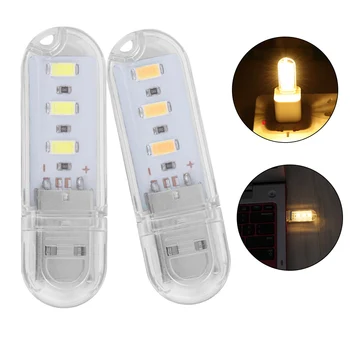 

Mini Emergency Atmosphere LED Night Light Desk Book Reading Lamp Camping Bulb Children's Gifts For Mobile Charger Laptops