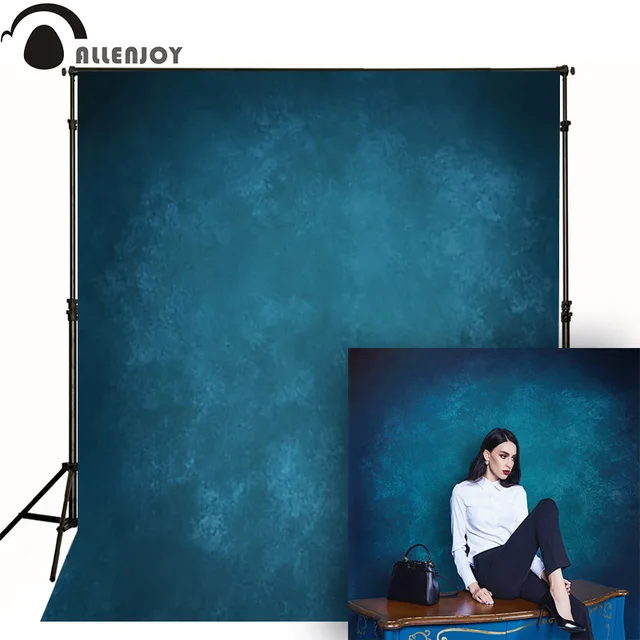 Allenjoy Thin Vinyl cloth photography Backdrop blue Indoor photography background cloth computer print can customized MH-079