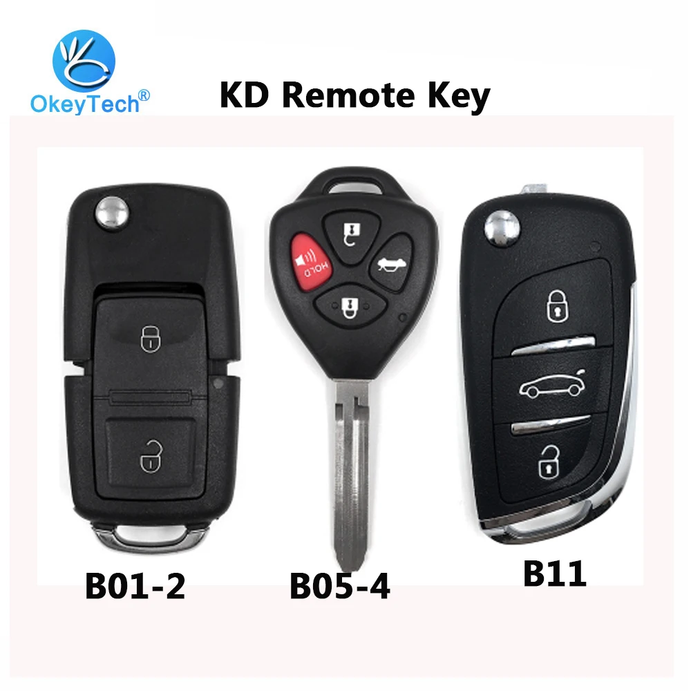 

OkeyTech Universal KEYDIY B01-3/B05-4/B11 KD900/KD900+/URG200 Key Programmer B Series KD Remote Control 2/3/4 Buttons