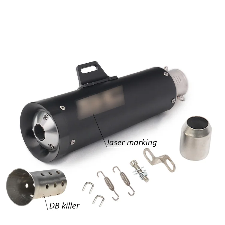 

Inlet 51mm Motorcycle Exhaust Escape For Z900RS Ninja 400 R6 CBR500F GSR750 R3 CBR650 Modified Muffler Retro Back Silencer