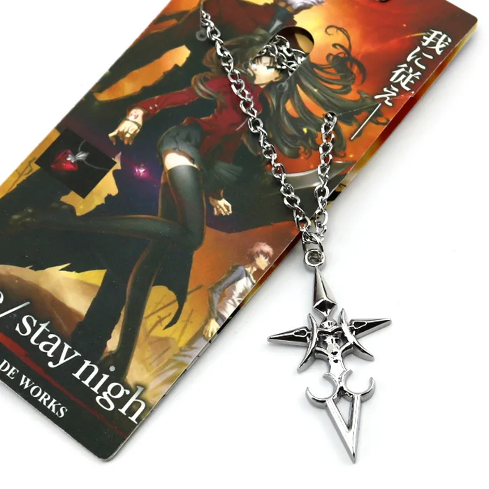 

Fate Stay Night Toys Contract Pendants Saber Necklace Tohsaka Rin Unlimited Blade Works Heaven's Feel cosplay pendant