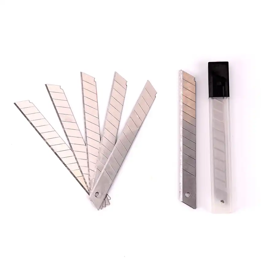 silver Durable TENWIN 6204 10pcs//set Office School Students Art Blades Trimmer 9MM