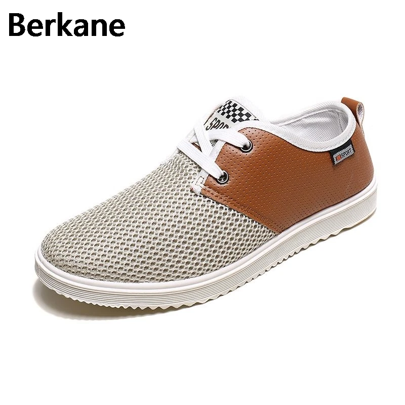 

Mesh Shoes Mens Breathable Summer Comfortable Casual Fashion Lace-up Flats Single Shoes Male Low Cut Zapatilla Deportivas Hombre