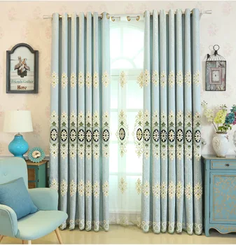

European Curtains European Luxury Embroidered Curtains for Bedroom Window Curtains for Living Room Elegant Drapes