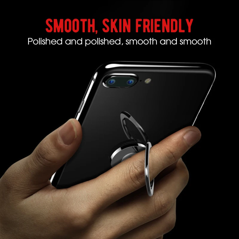 Finger Ring Holder 360 Degree Metal Mobile Phone Holder Universal For iPhone XR XS Max For Samsung Magnetic Car Phone Holder