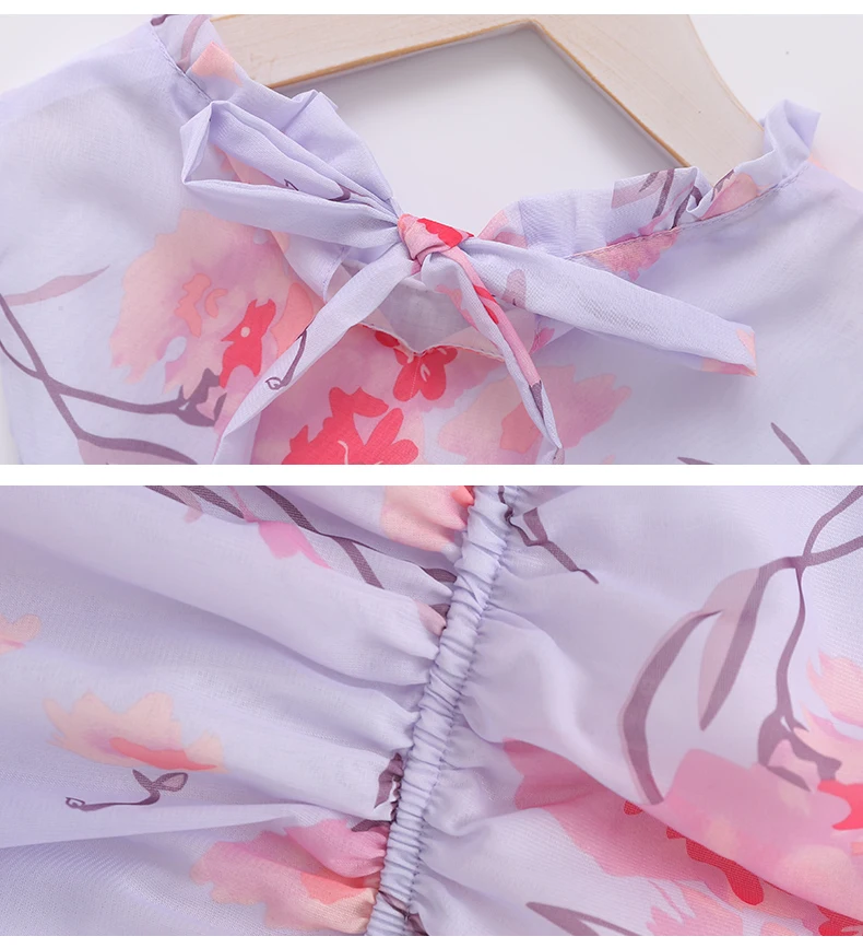 Girls Peony Flower Vintage Dress_12