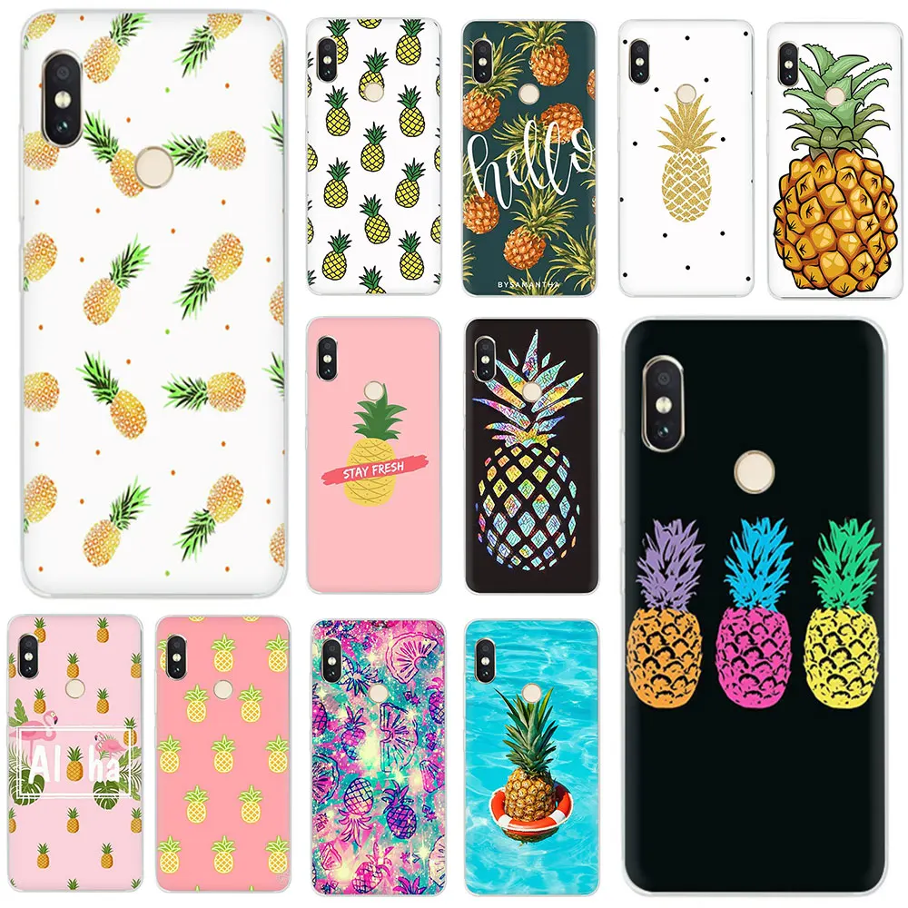 

Summer Pineapple Fruit Food Hard Phone Cover Case for Xiaomi Mi Mix 2S Max 3 F1 5S 6 8 9 SE A2 Lite 6 A1 9T CC9e A3 pro
