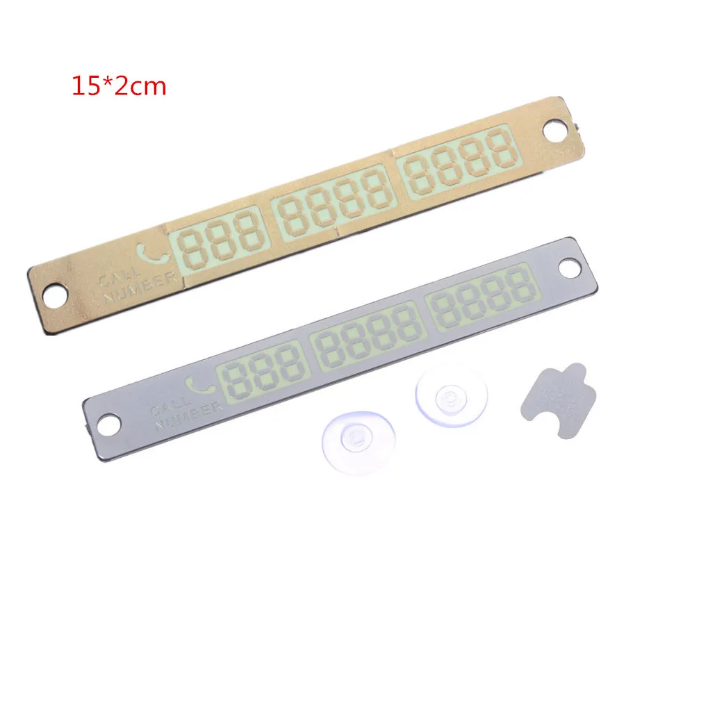 

1Pcs Parking Phone Number Card Notification Number Card Luminous Telephone Number Accessories 15*2cm 0.65