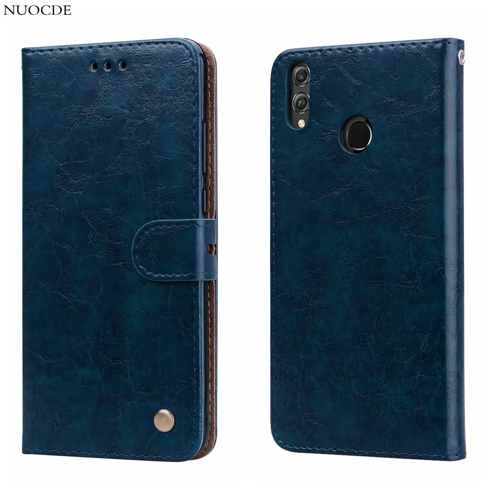 

For Huawei Honor 8X Retro PU Leather Flip Case For Huawei Honor 8X Wallet Cover Silicone Fundas Card Slot Honor 8X Phone Cases