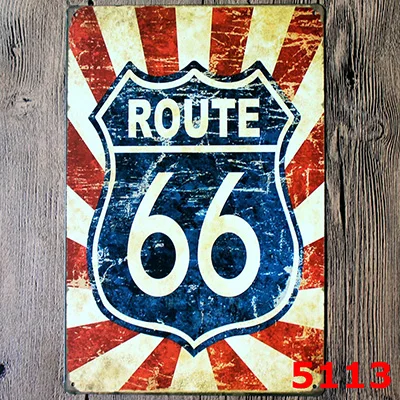 Cool USA No. 66 Route Vintage Metal Sign Metal tin sign Bar Wall art
