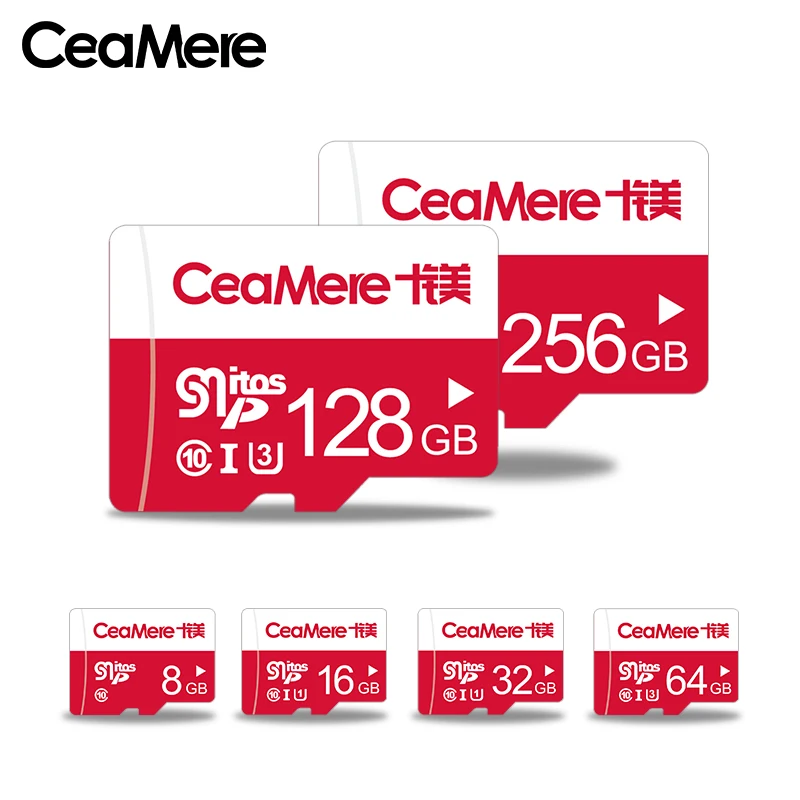 CeaMere карта памяти 256 ГБ 128 Гб 64 Гб U3 UHS-3 32 ГБ Micro sd карта класс 10 UHS-1 флэш-карта памяти Microsd TF/sd карта s для планшета