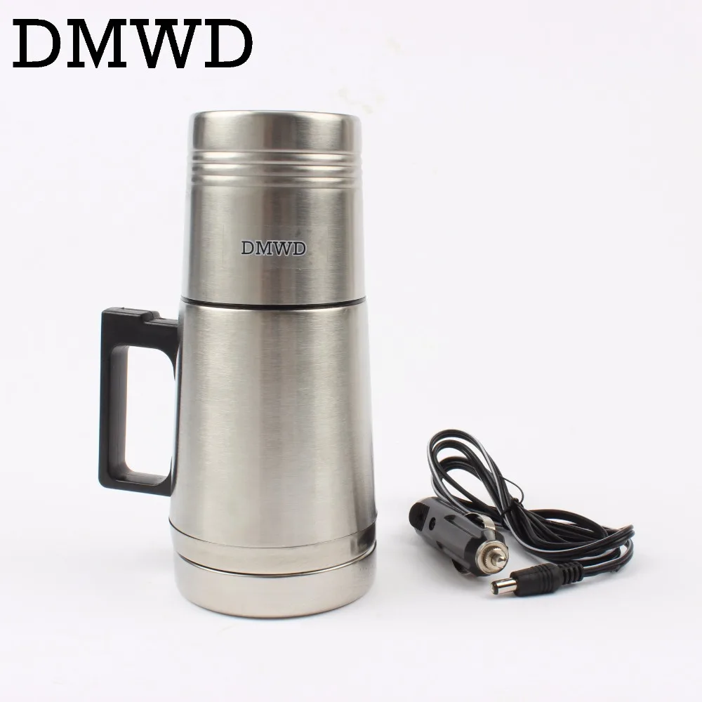 Dmwd Auto Electric Bottle Portable Car Hot Water Heater Cup Travel Car Hot Water Heater Cup Travel Heating Kettle Teapot Stainless Steel Sku 32831452648