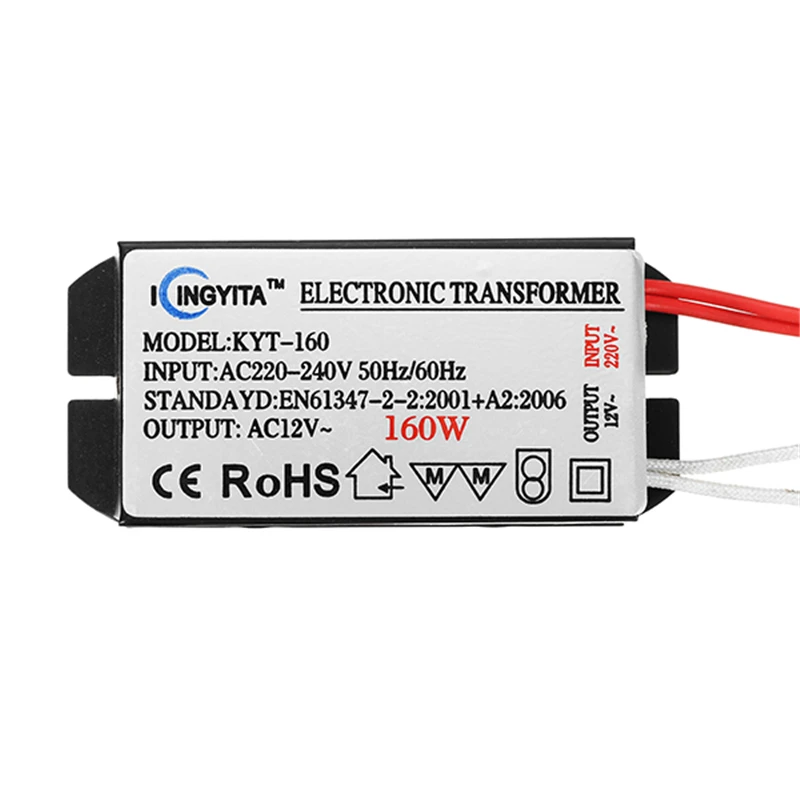 

AC12V 160W Halogen Light LED Driver Power Supply Converter Electronic Transformer for Chandeliers Spotlights Down Power Lights
