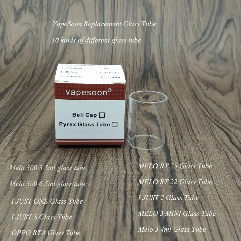 Запасная стеклянная трубка vapesoon для melo RT 22 MELO 25 OPPO RTA 300 I JUST 2 S распылитель