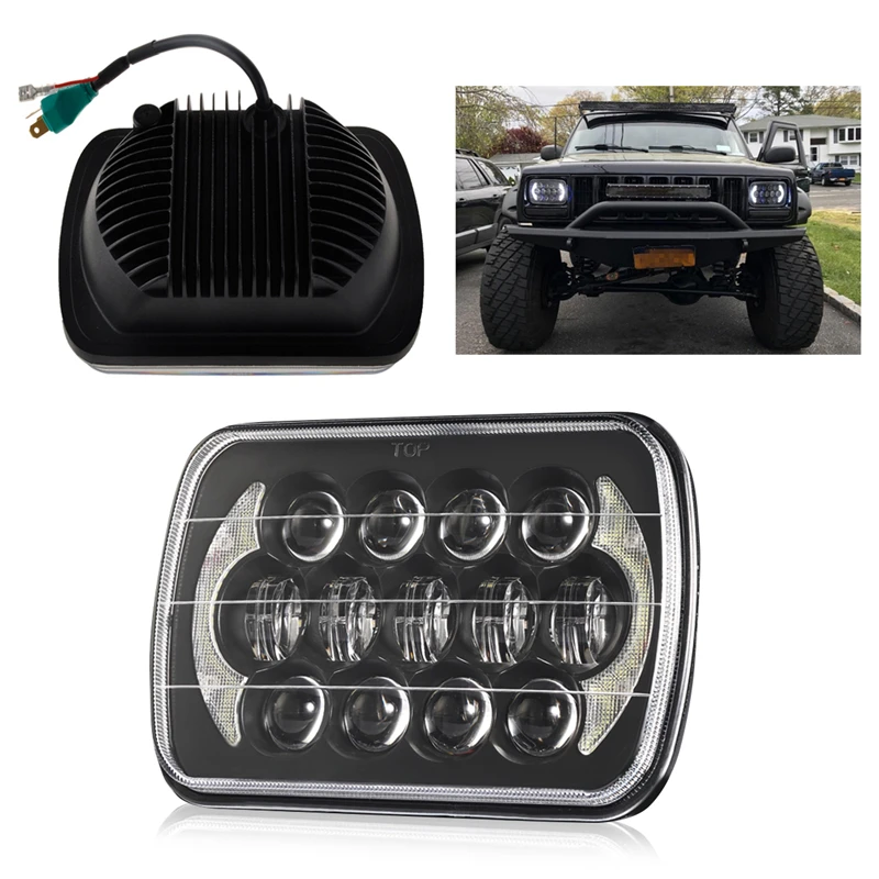 

For Jeep Cherokee XJ 7x6'' 5X7" 85W LED Projector Headlight