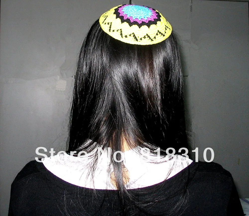 DMC Вышивка ручной вязки, ермолки кипа KIPPOT 16/17 см