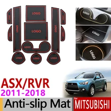 Противоскользящие резиновые ворота слот чашки коврик для Mitsubishi ASX 2011 2012 2013 RVR Outlander спортивные аксессуары