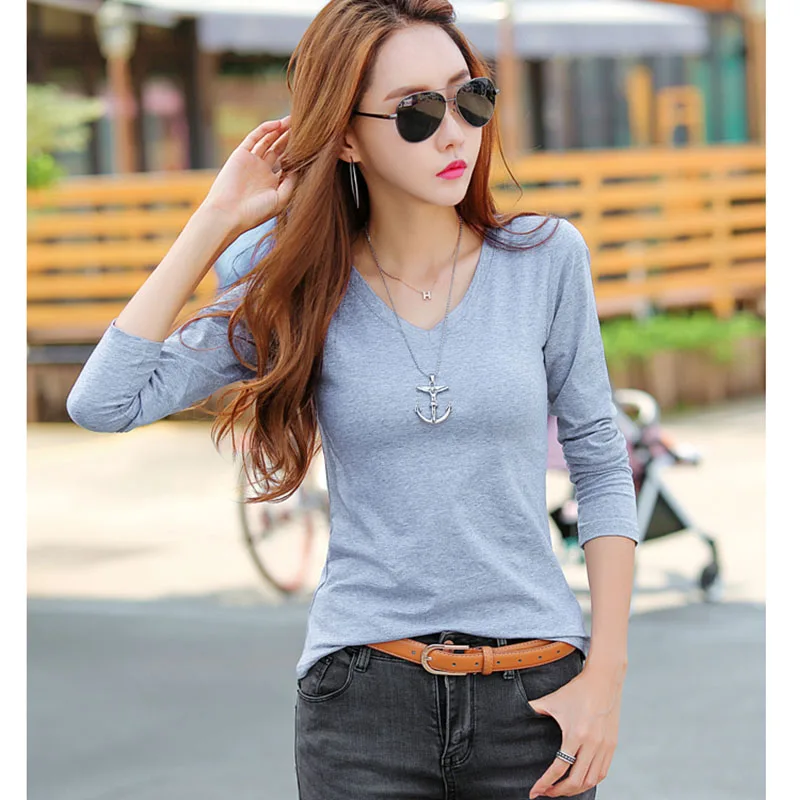 BOBOKATEER Camiseta de manga larga para Mujer camisetas Camiseta de algodón casual para mujer camiseta de talla grande camiseta suelta para mujer camisetas BOBOKATEER Camiseta de manga larga para Mujer camisetas Camiseta de algodón casual para mujer camiseta de talla grande camiseta suelta para mujer camisetas