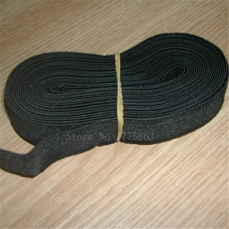 

3/4" 20mm Black Woven Flat Knitted Elastic Craft Sewing - 5 metres AA7619