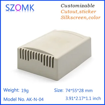 

szomk small electronics enclosure for pcb project box (1 pc) 74*55*28mm temperature humitity sensor control box wall mount box