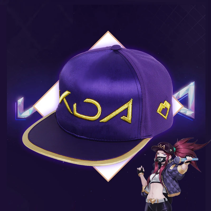 Кепка KDA бейсболка KAkali Snapback аксессуары для косплея светящаяся маска лица мужчин и