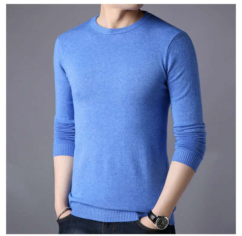 Новая мода весна осень мужские шерстяные пуловеры мужские свитера пуловер
