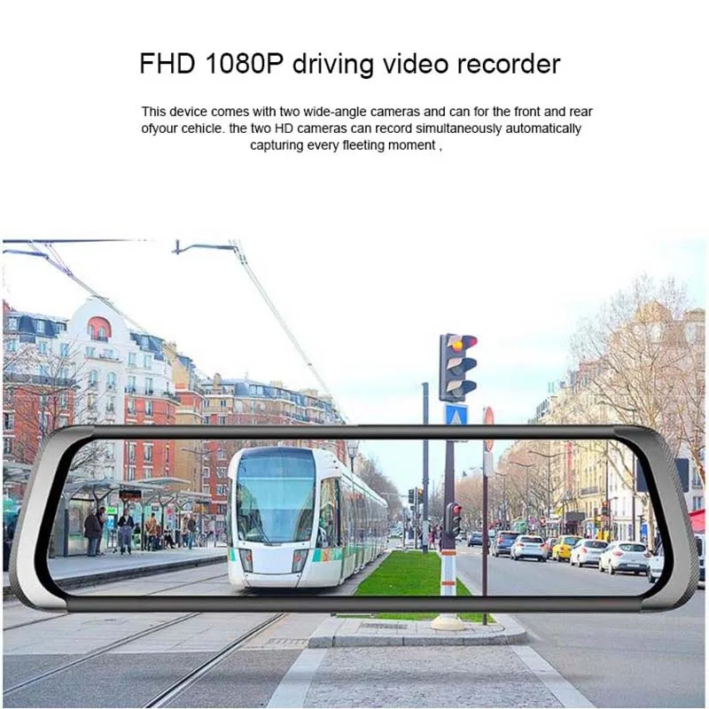Автомобильный видеорегистратор ANSTAR 3G/4G 10 &quotIPS потоковое зеркало заднего вида FHD