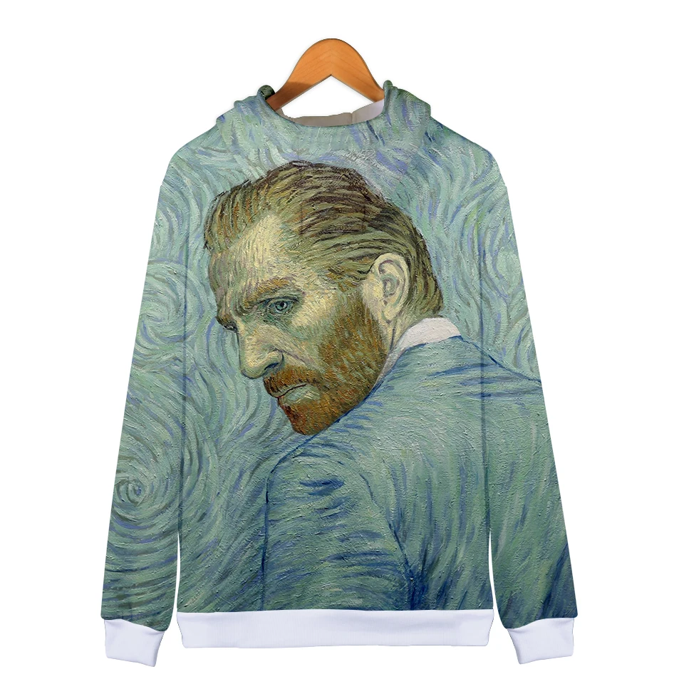 Vincent Willem van Gogh Casual Long Sleeve Zipper Hoodies Sweatshirt Women Casual Clothes Hip Kawaii Plus Size