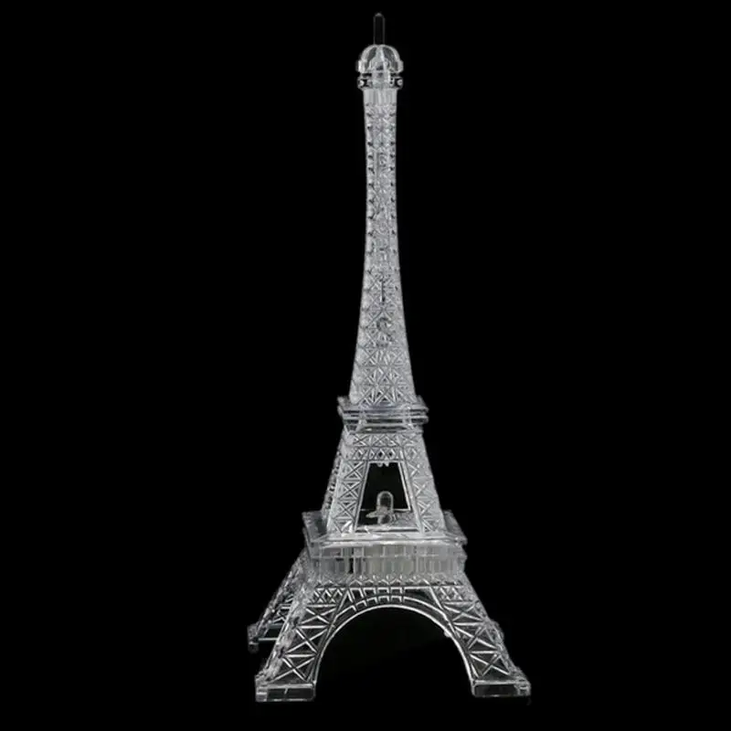 3D Романтический Эйфелевой башни/с оригинальными рисунками "Парижская башня Ciolorful светодиодный ночник RGB Спальня настольная лампа для домашнего украшения, рождественские подарки