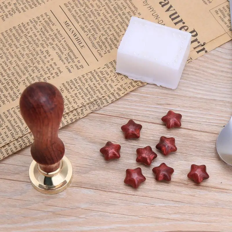  Retro Sealing Wax Stamp Blessing Word Wedding Post Invitation Decorative Ancient Seal Stamps with W - 32899531410
