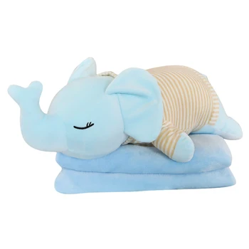 

1pc cute Soft Toy Plush Elephant with Blanket Plushy Doll Stuffed Animal Toy Peluche Mascot