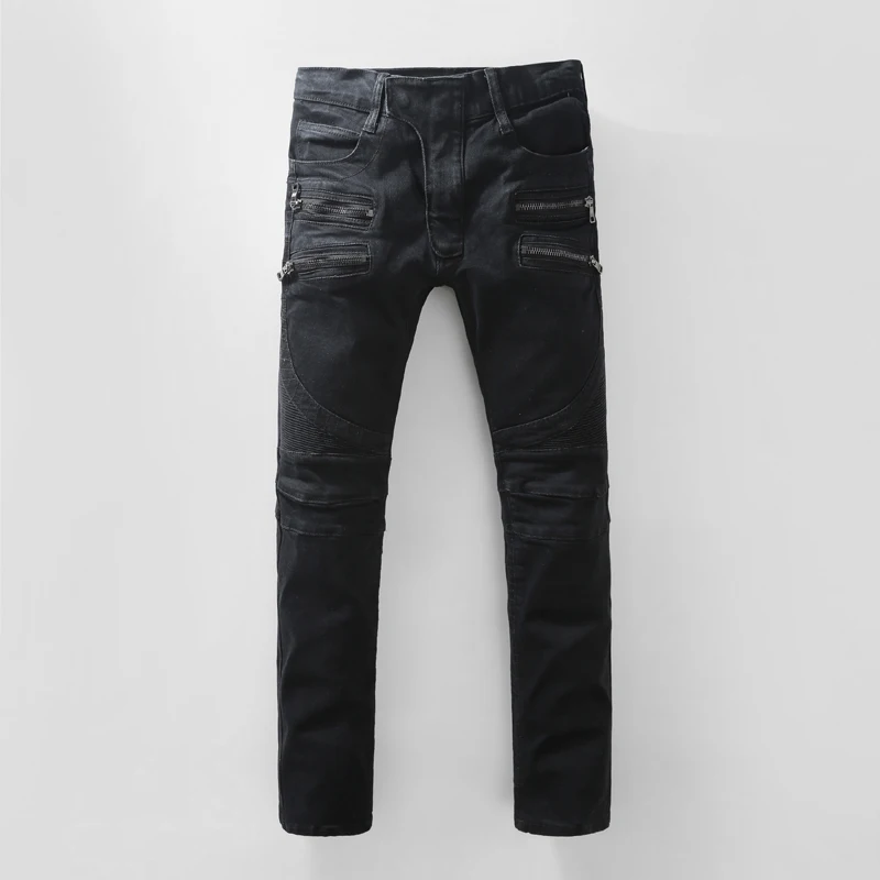 Brand Mens Jeans Straight Ripped Jeans For Men High Quality Button Fly Denim Jeans Men Fashion