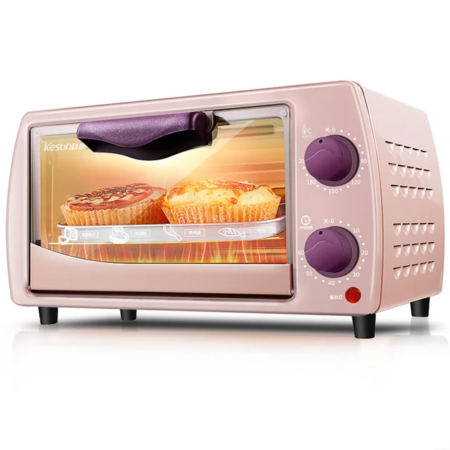 Best Offers ZA14 3C Pink/black electric oven MINI oven timing 2 layer Cake Makers reflow oven 800W with 2 Stainless steel heating tube 9L Best Offers ZA14 3C Pink/black electric oven MINI oven timing 2 layer Cake Makers reflow oven 800W with 2 Stainless steel heating tube 9L