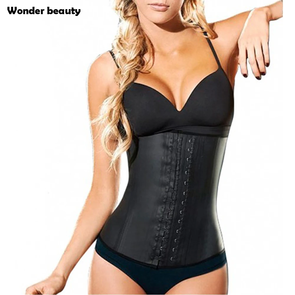 latex waist trainer corset plus size steel bone workout waist waist trainer corset plus size