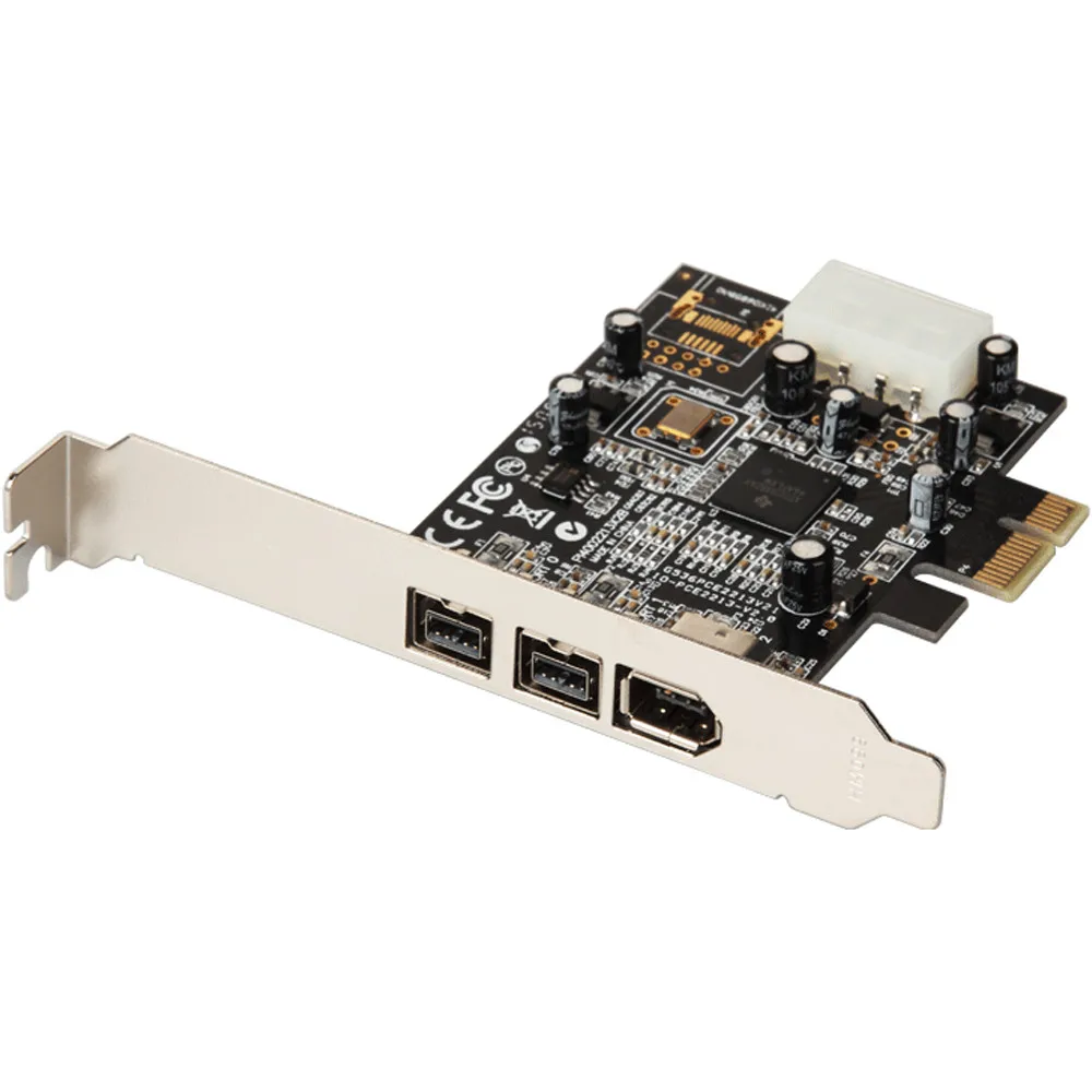 PCIe to 3 Ports 1394 B A card External Firewire 800 400 IEEE 1394 PCI  express card For HD video capture card