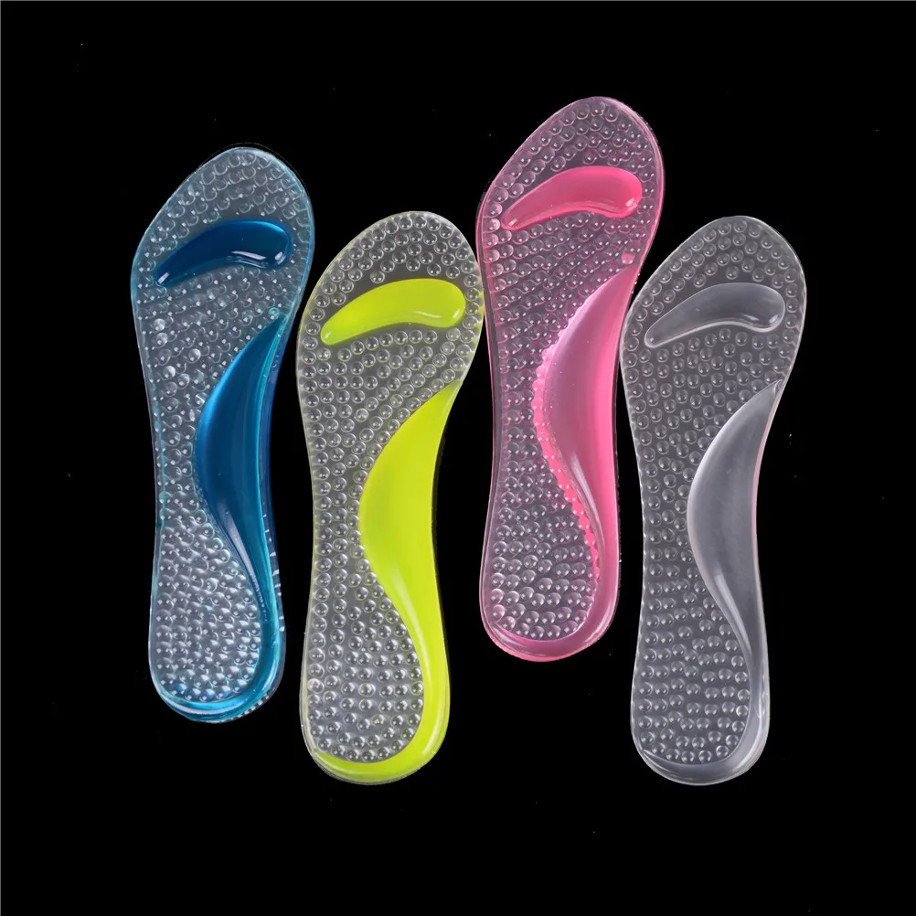 1 Pair Women Comfortable Silicone Gel Pads Shoes Insole Transparent Pad