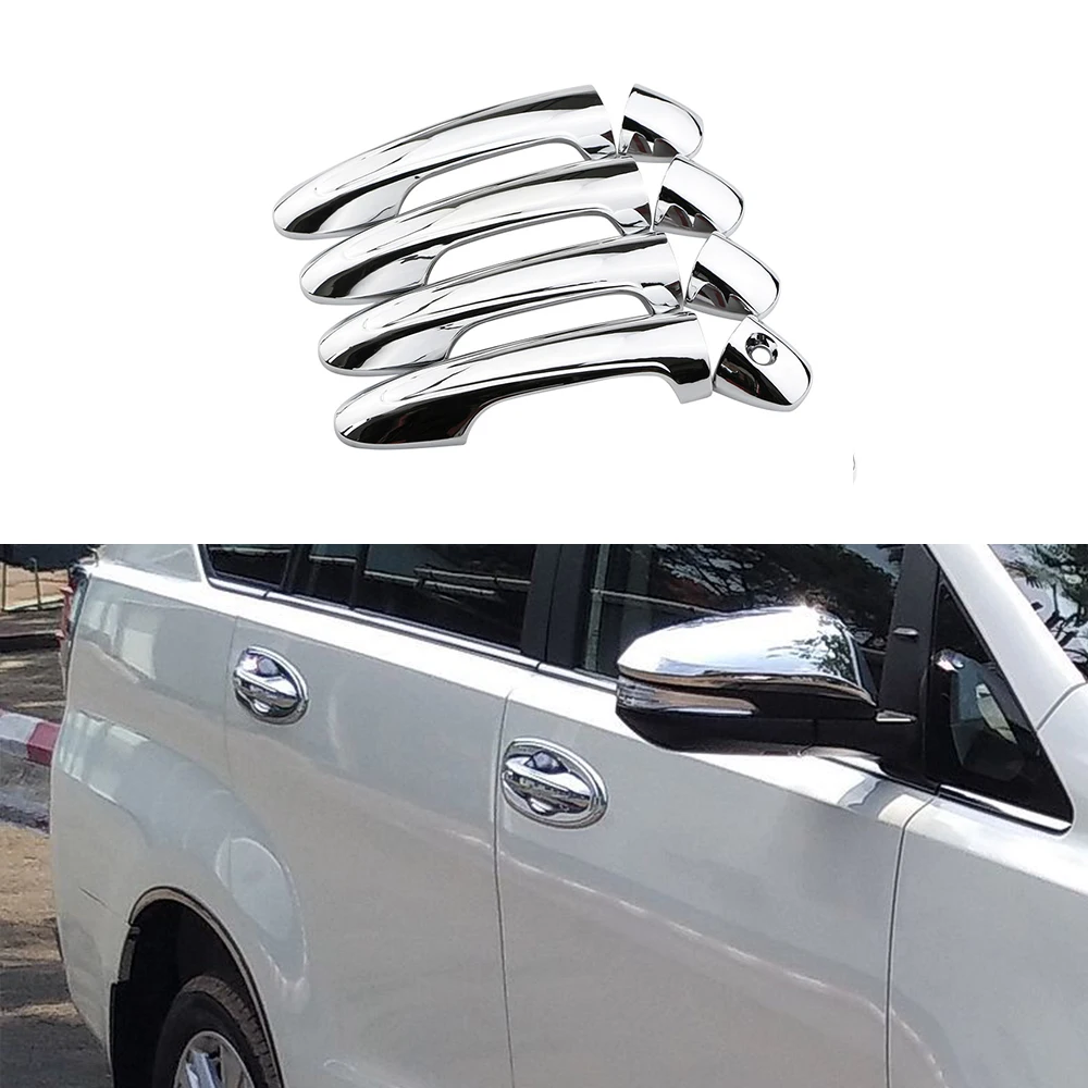 Car ABS Chrome Door Handle Protection Handles Cover for Toyota Innova Hilux Revo Rav4 Fortuner Ki Jang Innova Ycsunz