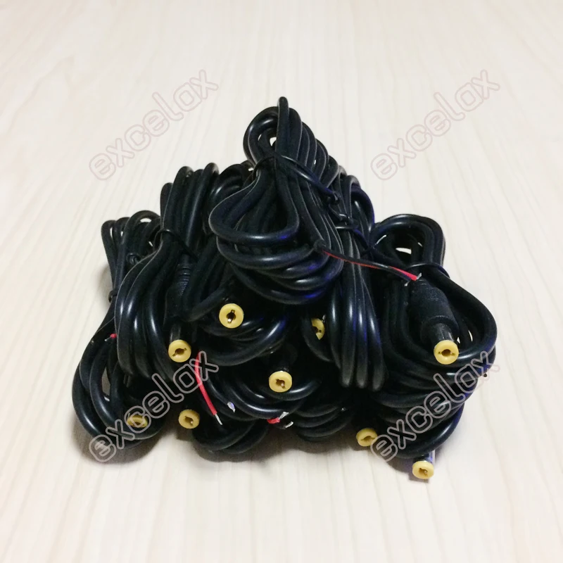 150cm 5.5x2.1mm DC12V Power Supply Cable Male Jack Plug Connector CCTV Security Camera 1.5m 12V DC Power Lead Pigtail 50PCS/Lot
