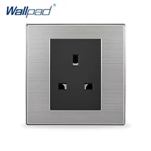 2017 Горячие Продажи в Китае Производитель Wallpad Кнопка Случайный Нажмите Роскошные Стене Выключатель ВЕЛИКОБРИТАНИЯ 3 Pin 13А Розетка