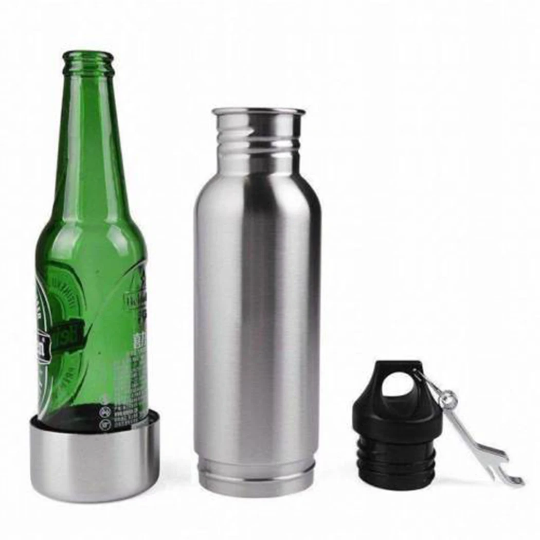 304 Stainless Steel Beer Bottle Insulator Cold Keeper Cup Holder With