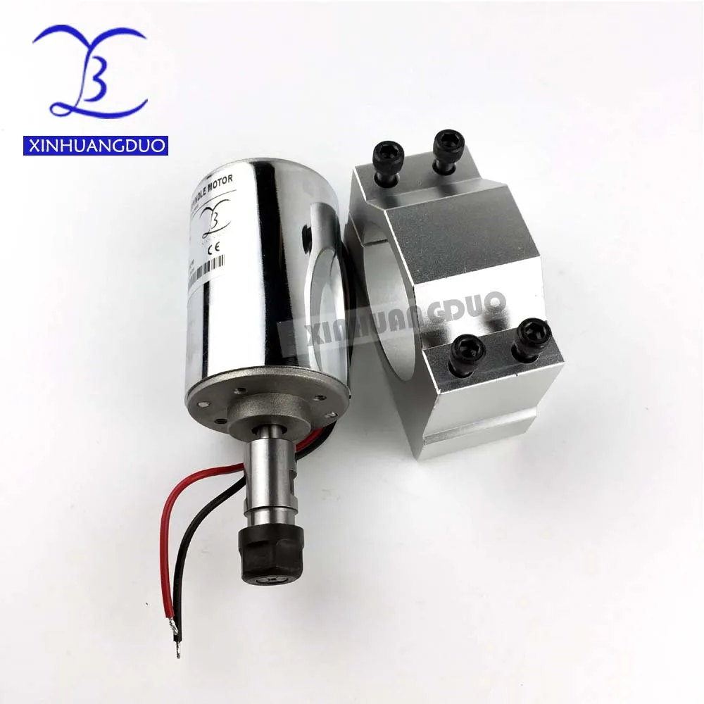 

Air Cooled spindle motor 48V 200W ER11-3.175MM High Speed Spindle Brush DC Spindle PCB Spindle Motor and Bracket 200w DC motor