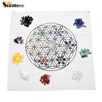 

Sunligoo 7 Chakra Healing Crystals Grids Kit W/Rose Quartz Pyramid Energy Generator&Clear Quartz Crystal Wand&Grid Altar Cloth