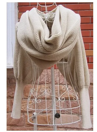 Осень-зима, женский сексуальный пуловер с открытыми плечами, модный тонкий свитер с глубоким v-образным вырезом, женские короткие шали A1465 - Цвет: A1465beige