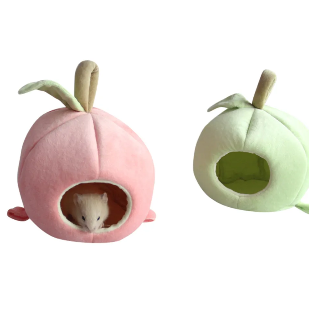 

Cute Plush Winter Warm Hamster Hedgehog Rat Squirrel Nest Bed House hamster accessories hamster house Small Pet Home 2019 NEW