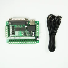 MACH3 CNC 5 axis stepper motor driver interface board with optocoupler isolation for engraving machine